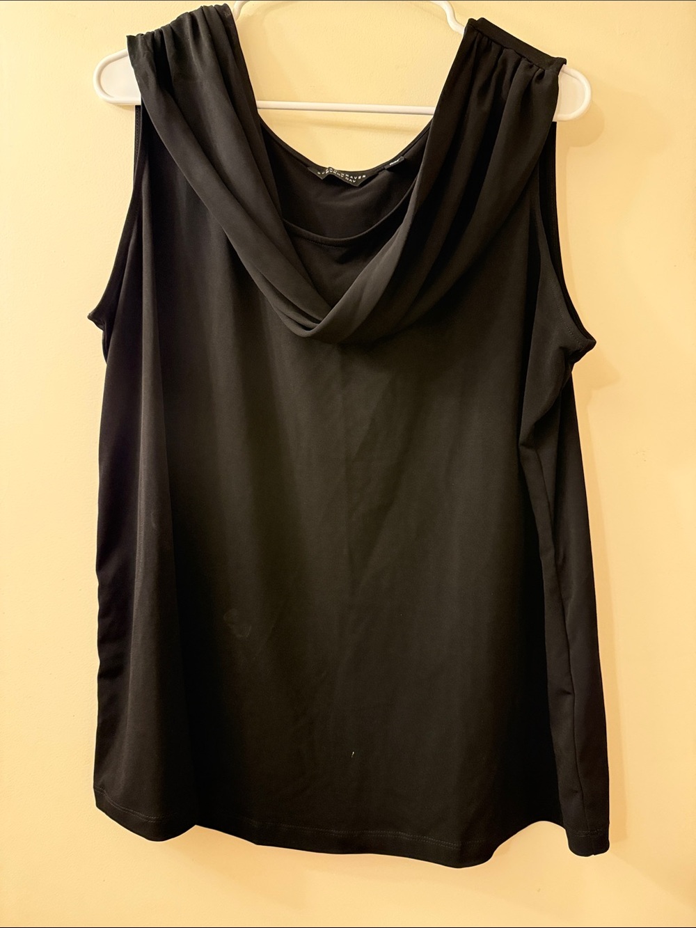 Susan Graver Black Sleeveless Cowl Neck Tank
